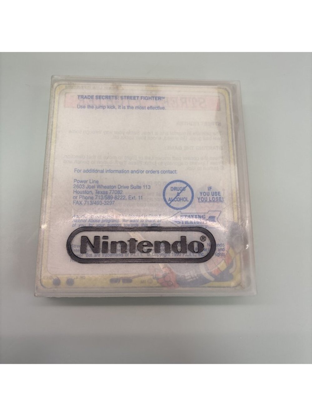 Vintage Street Fighter NES Nintendo Rental Case ( EMPTY ) - Case Only